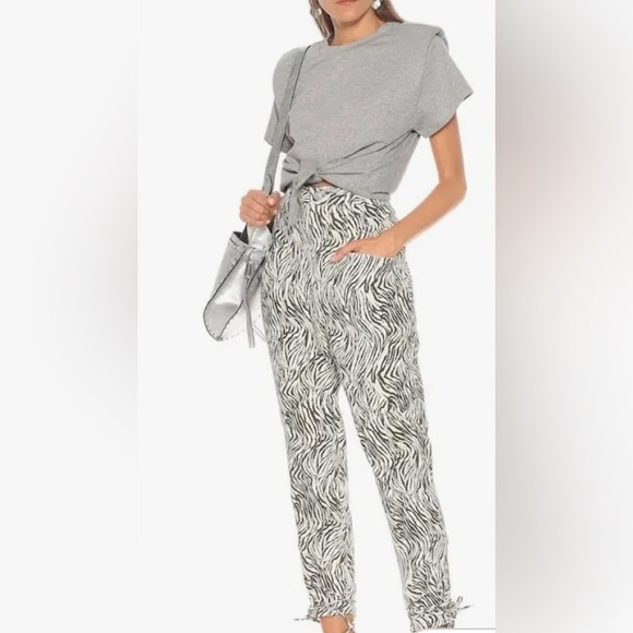 Isabel Marant Belita tee shirt greyish blue NWT - Picture 2 of 10